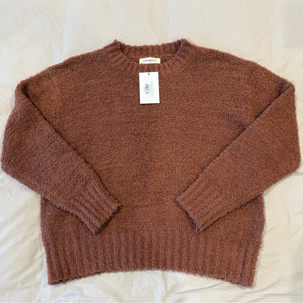 Rust Teddybear Crew Neck Sweater